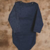 Baby Langarmbody Wolle Seide Lilano (Blau)