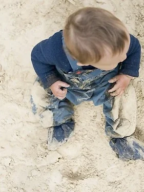 ökologische Kinderkleidung BUX Matschhose nachtblau