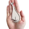 Bügelflicken Dino Langhals Hand
