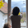 Mit Kindern Fenstersterne basteln für Weihnachten